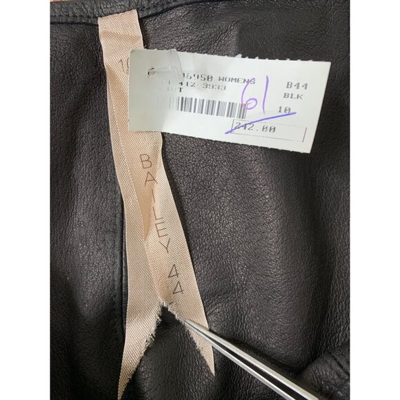 NWT Bailey 44 Pencil Black Suede Ruffle Hem Skirt Size 10 RN10219 - Picture 7 of 7